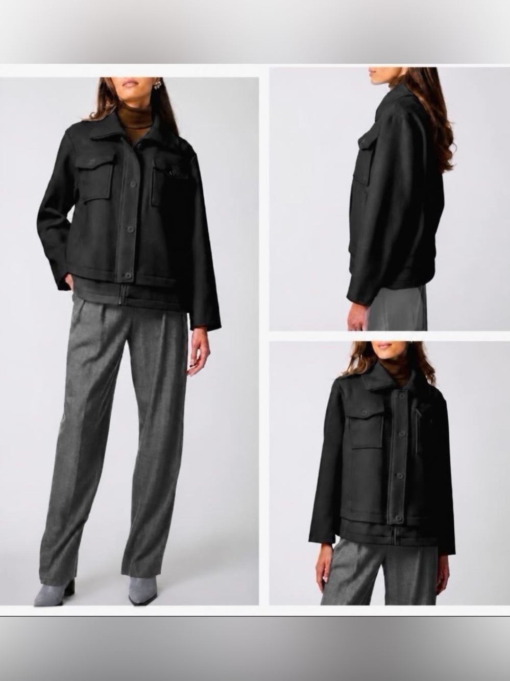 NWT BERNARDO Metro Haven Oversized Wool Blend Jacket